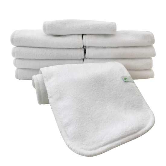 Kit com 10 Absorventes em Microfibra para Fraldas Ecológicas de Pano